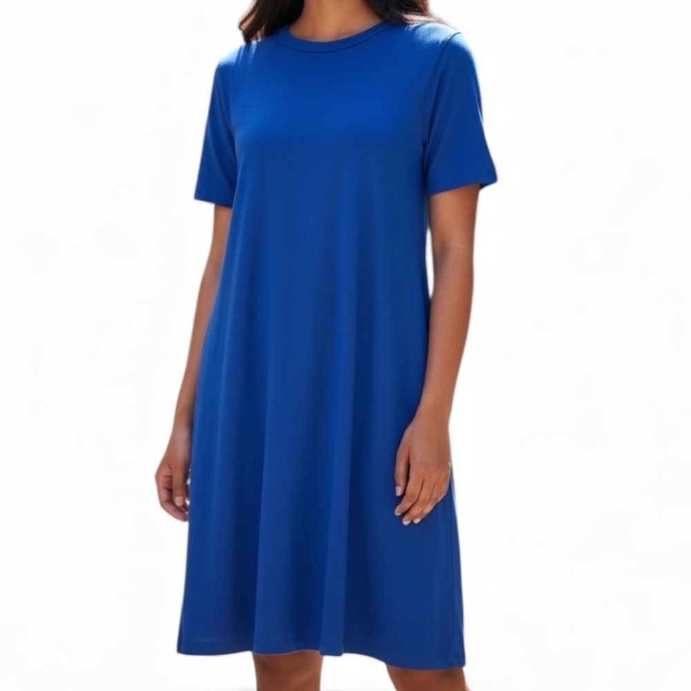 Soft Surroundings Elegant Blue Women's Midi Dress